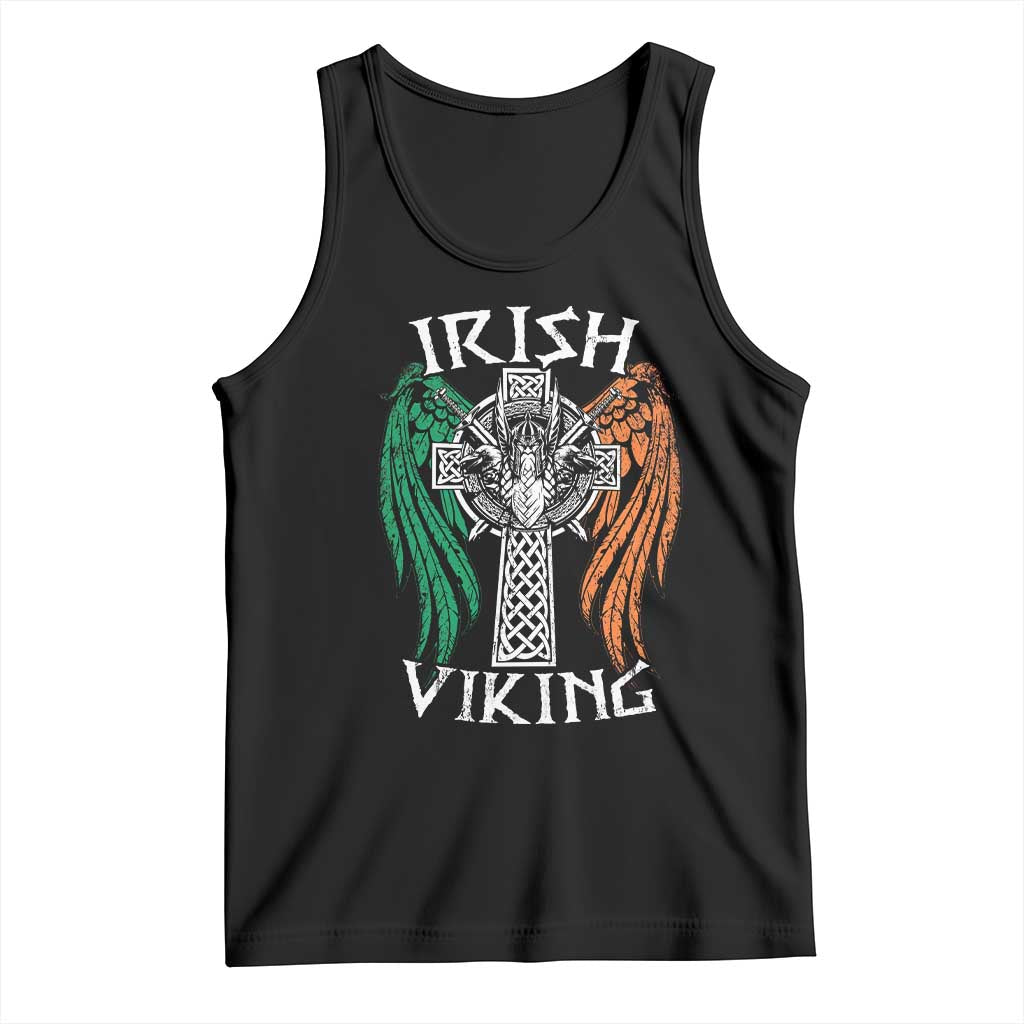 Irish Viking Tank Top Vintage Shamrock Celtic Viking Skull