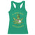 Funny St Patrick's Day Cannabis Weed Racerback Tank Top A Wee Bit Highrish Shamrock