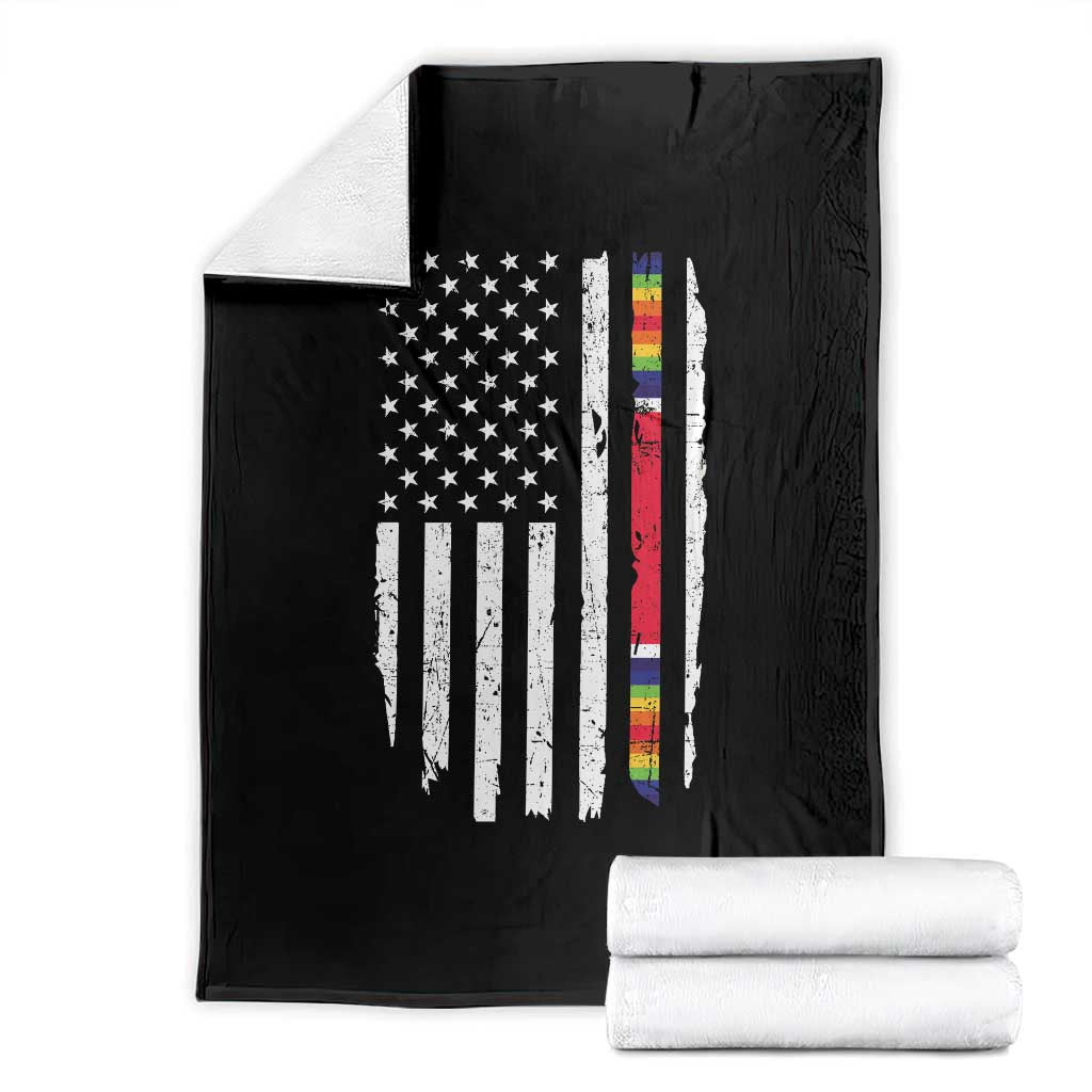 WW2 World War II Vintage American Flag Throw Blanket - Wonder Print Shop