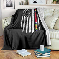 WW2 World War II Vintage American Flag Throw Blanket - Wonder Print Shop