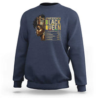 Juneteenth Black Queen Nutritional Facts Sweatshirt Afro Melanin Queen