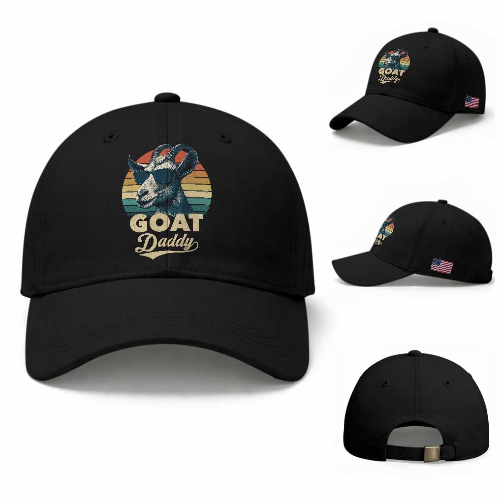 Goat Daddy Baseball Cap Funny Goat Father Retro Vintage