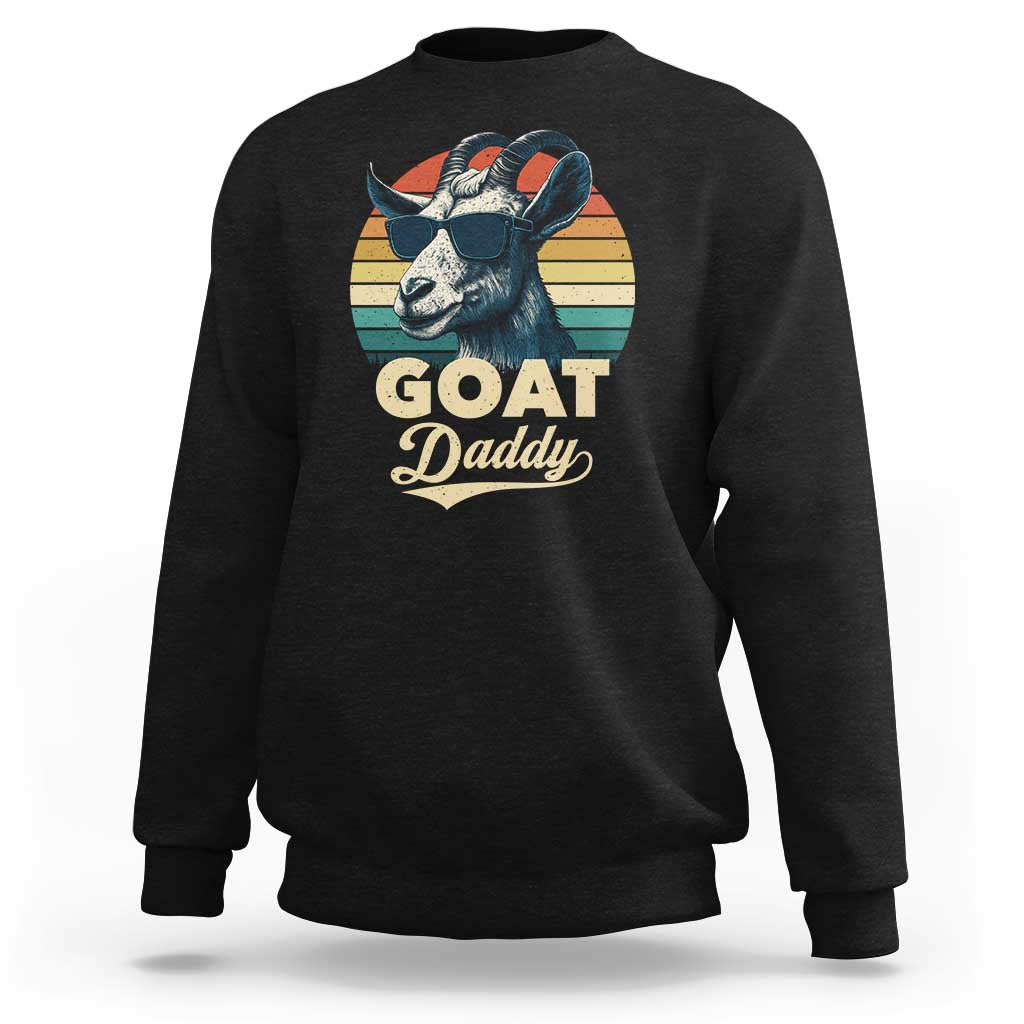 Goat Daddy Sweatshirt Funny Goat Father Retro Vintage
