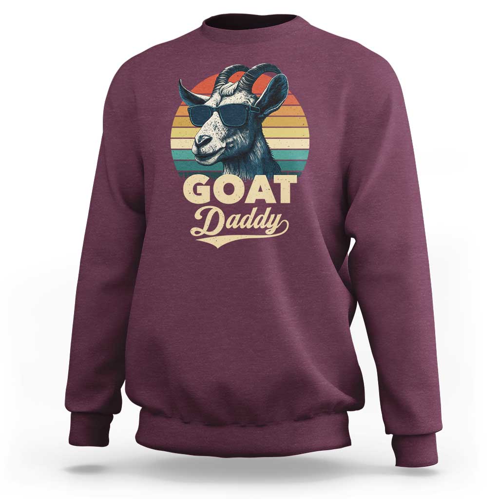Goat Daddy Sweatshirt Funny Goat Father Retro Vintage