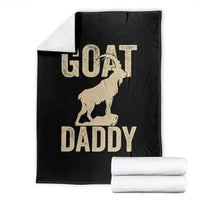 Goat Daddy Throw Blanket Funny Goat Father Vintage