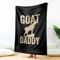 Goat Daddy Throw Blanket Funny Goat Father Vintage