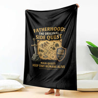 RPG Dad Throw Blanket Fatherhood The Original Side Quest Dad Mode D20 Tabletop Games