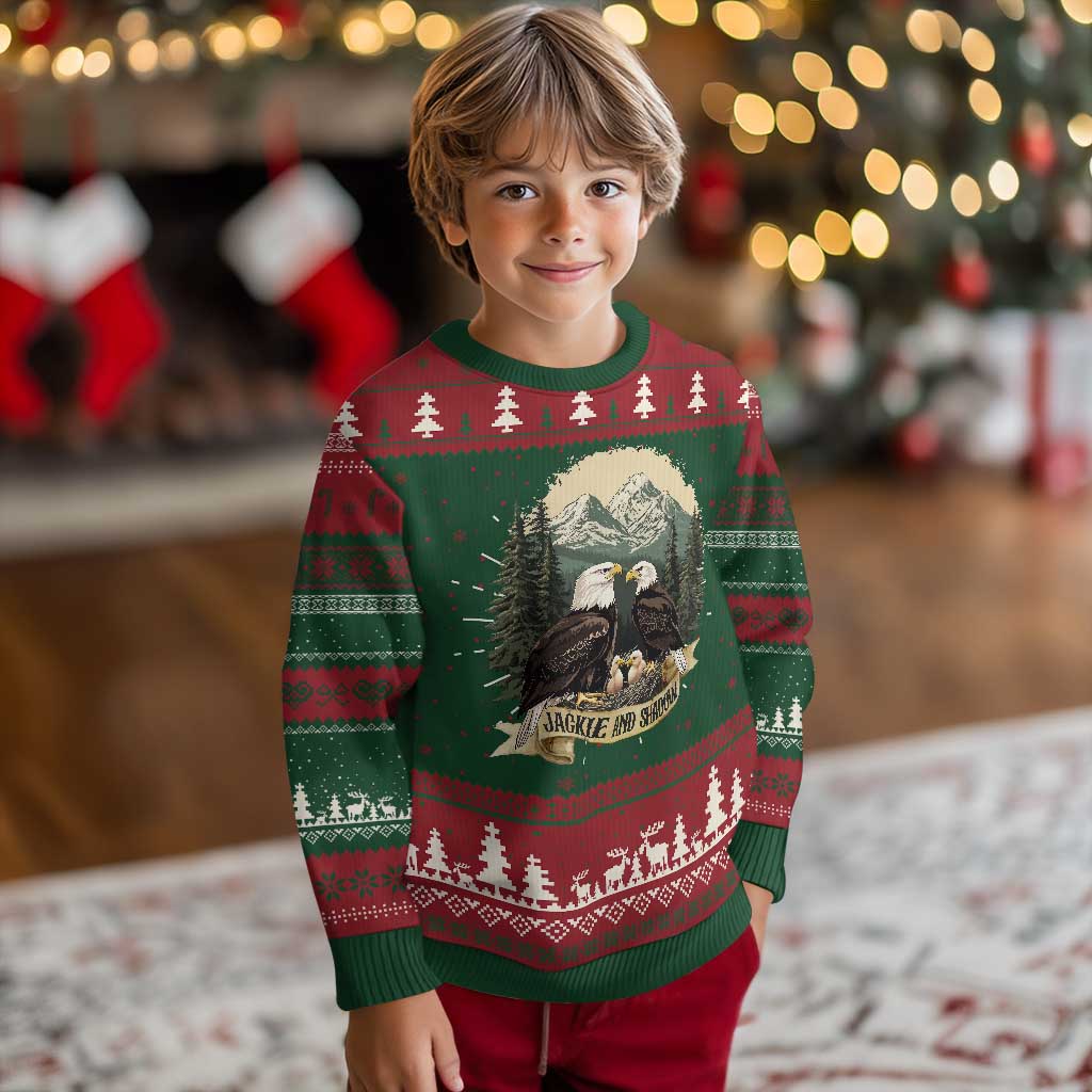 Funny Jackie And Shadow Eagle Family Matching Knitted Sweatshirt Eagle Lover - Wonder Print Shop