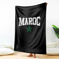 Morocco Maroc Pride Throw Blanket Moroccan Heritage Vintage Green Star