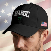 Morocco Maroc Pride Baseball Cap Moroccan Heritage Vintage Green Star