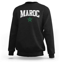 Morocco Maroc Pride Sweatshirt Moroccan Heritage Vintage Green Star