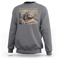 Funny Raccoon Book Lover Sweatshirt Probably Reading Trash Bookworms Teachers