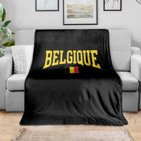 Belgium Belgique Throwback Design Vintage Belgian Flag Jersey Style Throw Blanket