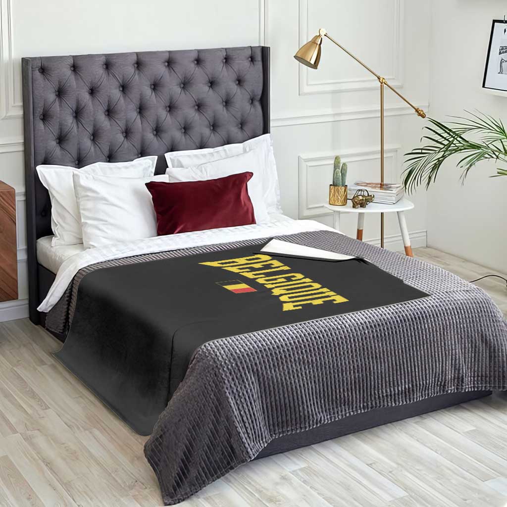 Belgium Belgique Throwback Design Vintage Belgian Flag Jersey Style Throw Blanket
