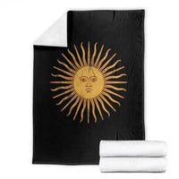 Argentina Sol De Mayo Vintage Argentinian Sun Throwback Design Throw Blanket