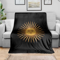 Argentina Sol De Mayo Vintage Argentinian Sun Throwback Design Throw Blanket