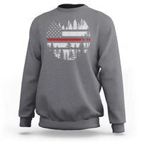 Wildland Firefighter Forest Red Line American Flag Sweatshirt