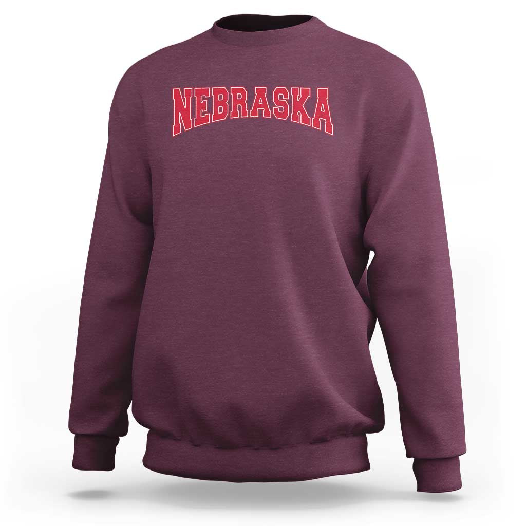 Nebraska Sports Throwback Design Jersey Style Sweatshirt