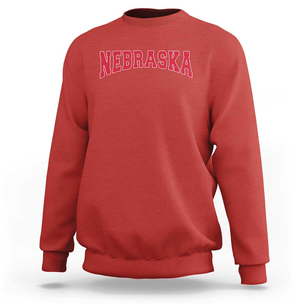 Nebraska Sports Throwback Design Jersey Style Sweatshirt