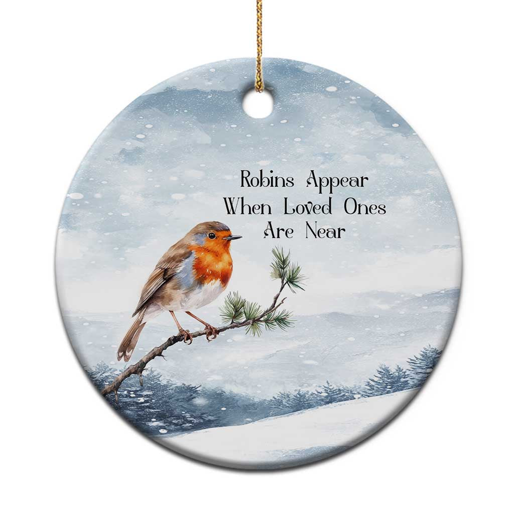 Memorial Xmas Christmas Ornament Robins Appear When Loved Ones Are Near Bird - Wonder Print Shop