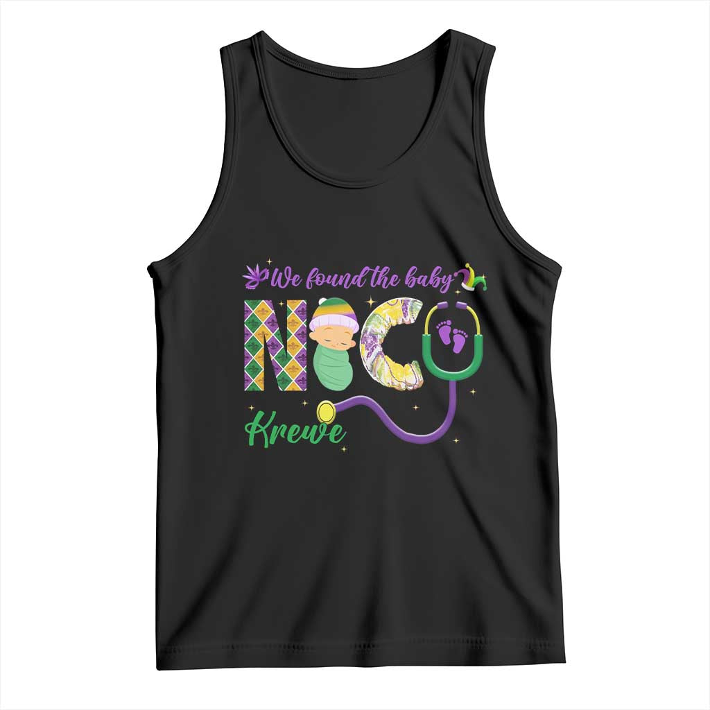 Funny NICU Mardi Gras Tank Top We Found The Baby NICU Krewe King Cake