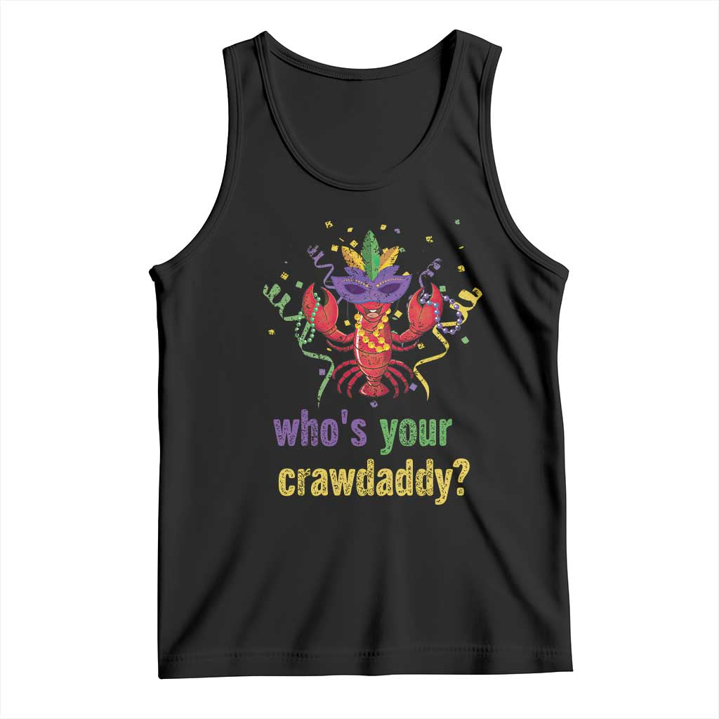 Funny Who's Your Crawdaddy Tank Top Crawfish Beads Mardi Gras