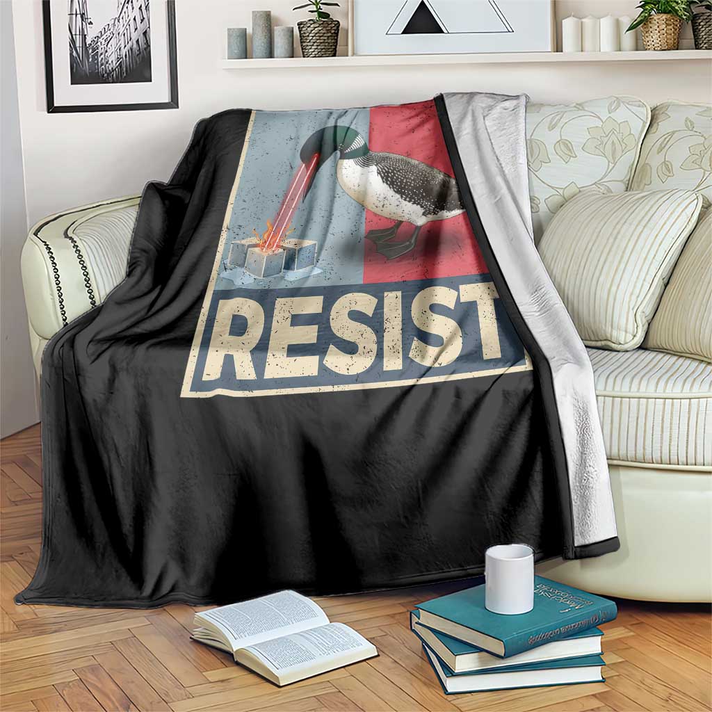 Minnesota Loon Resist Throw Blanket Loon Bird Laser Ice Cube Poster Graphic