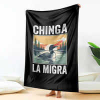 Chinga La Migra Throw Blanket Minnesota Loon Laser Ice Cube Political Protest