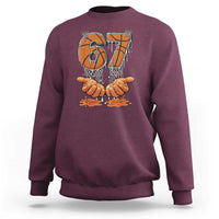 Basketball 67 Six Seven Funny Gen Alpha Meme Drip Sweatshirt