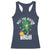 Funny St Patrick's Day Rizz The Season Bruh Racerback Tank Top Leprechaun Shamrock