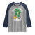 Funny St Patrick's Day Rizz The Season Bruh Raglan Shirt Leprechaun Shamrock