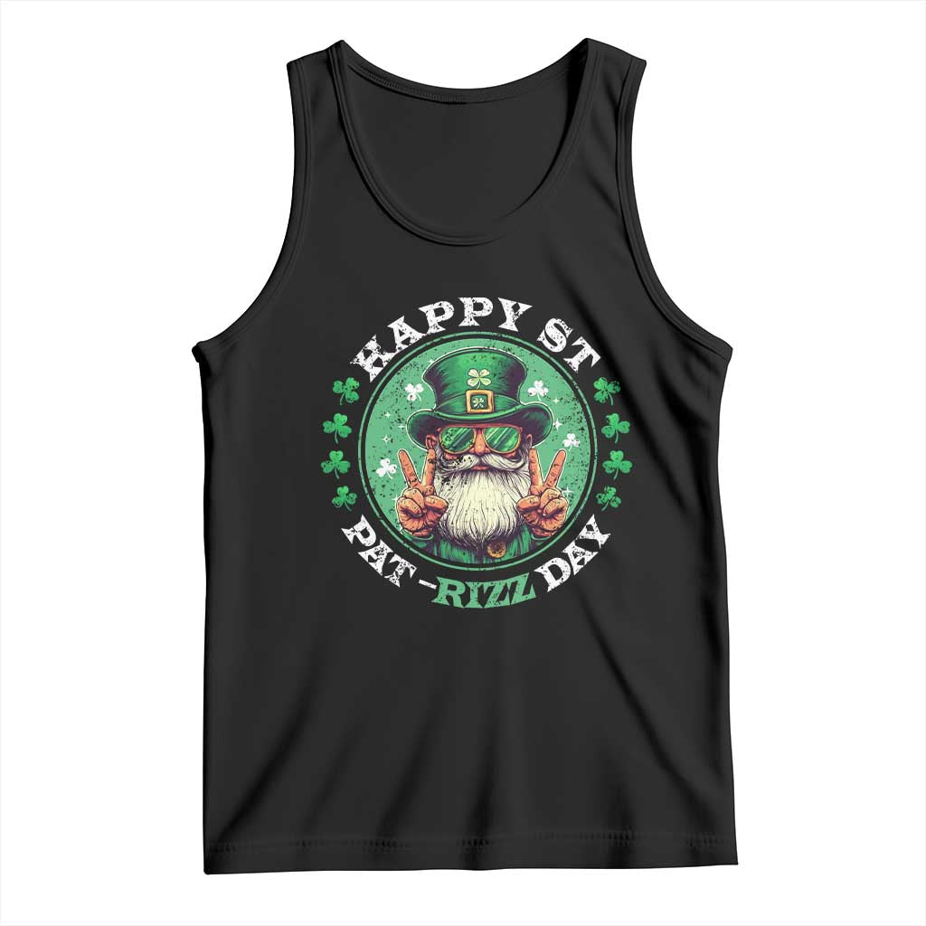 Happy St Pat Rizz Day Tank Top Leprechaun St Patrick's Day Shamrock