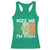 Funny St Patrick's Day Rizz Me I'm Irish Racerback Tank Top Shamrock Ireland Flag