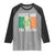 Funny St Patrick's Day Rizz Me I'm Irish Raglan Shirt Shamrock Ireland Flag