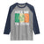 Funny St Patrick's Day Rizz Me I'm Irish Raglan Shirt Shamrock Ireland Flag