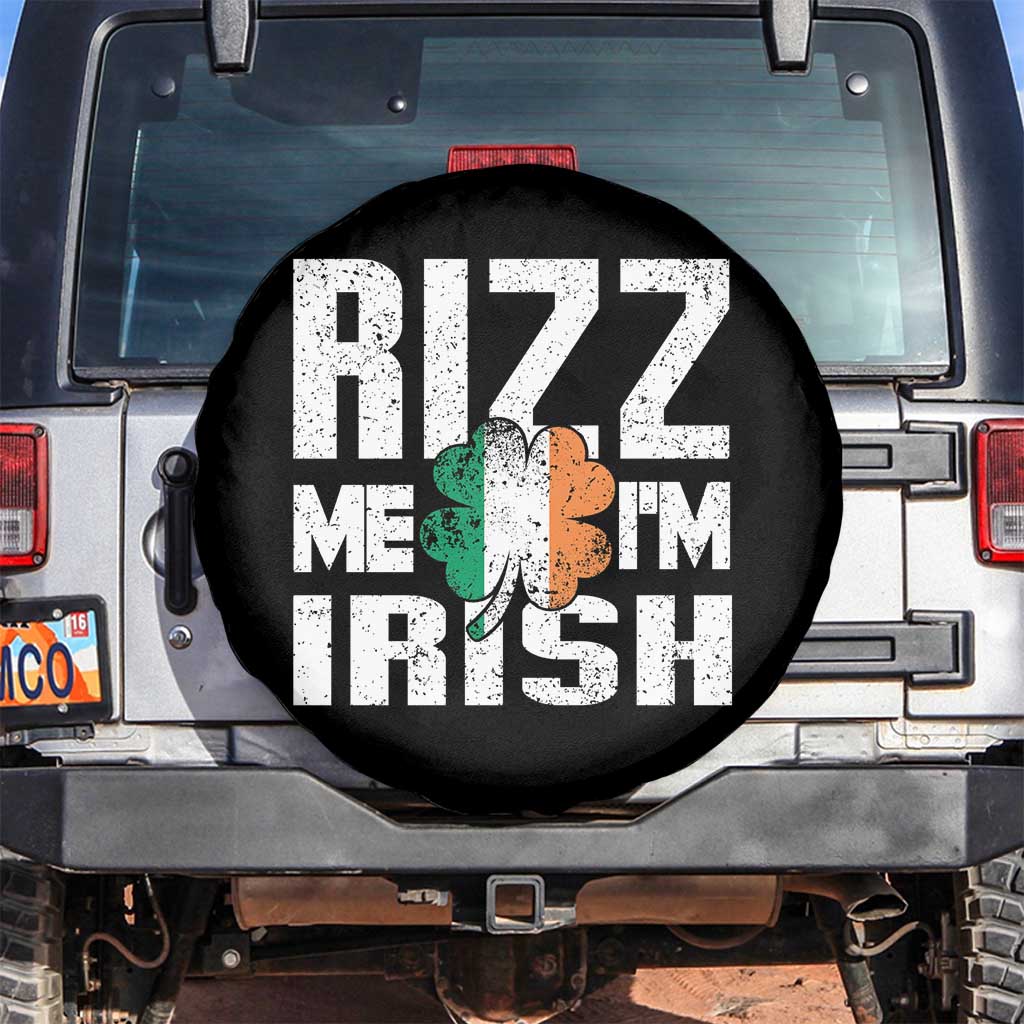 Funny Rizz Me I'm Irish Spare Tire Cover St Patrick's Day Vintage Ireland Flag