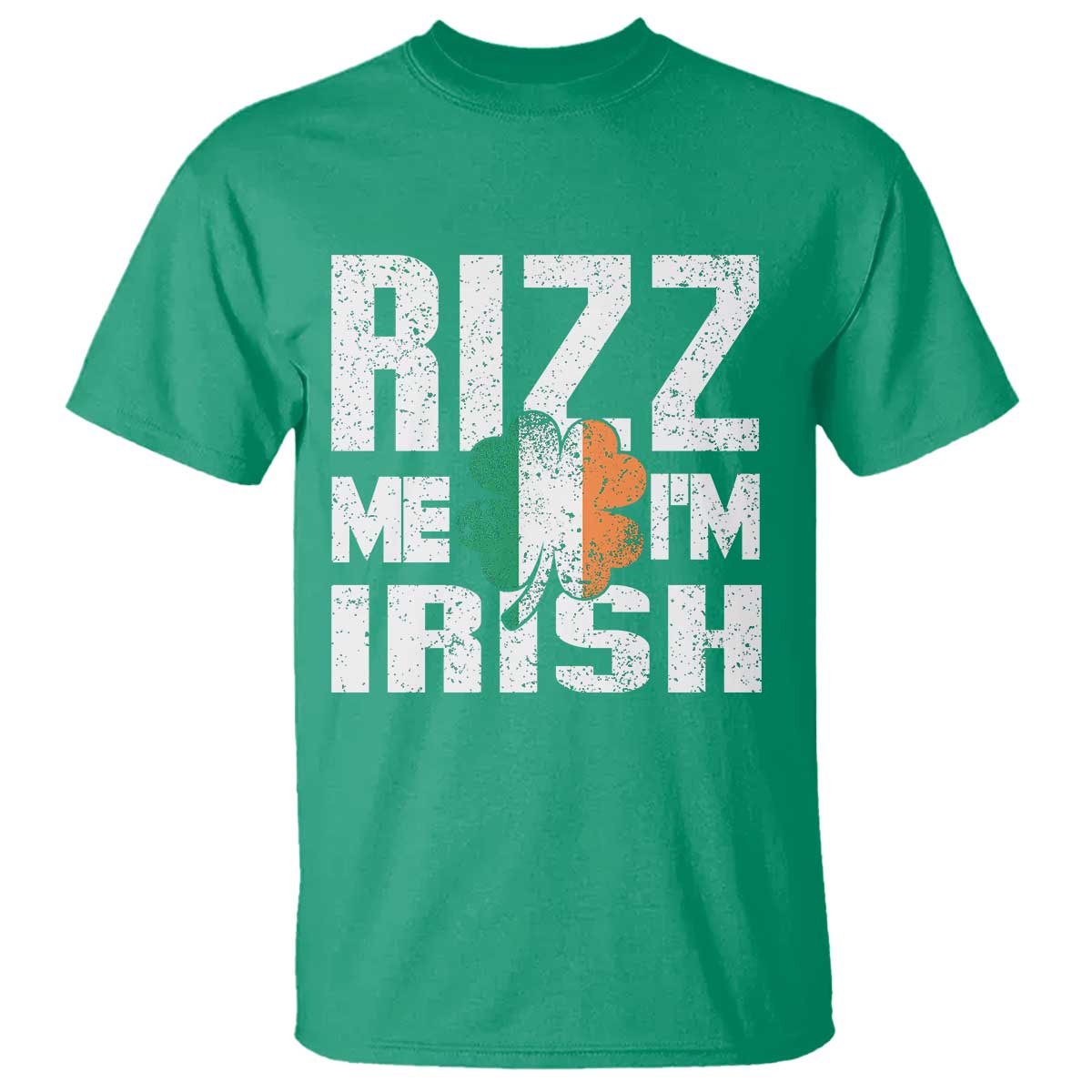 Funny Rizz Me I'm Irish T Shirt St Patrick's Day Vintage Ireland Flag