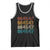 Funny Vintage 80s Style 86 45 47 Retro Stripes Tank Top