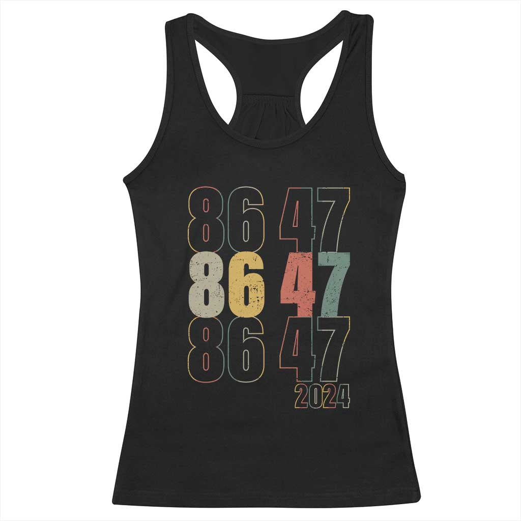 Funny Vintage 80s Style 86 47 2024 Retro Racerback Tank Top