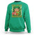 Funny St Patrick's Day Cannabis Weed Sweatshirt Kiss Me I'm Highrish Leprechaun