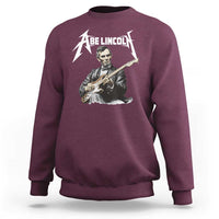 Abe Lincoln Playing Electric Guitar Rocker Sweatshirt