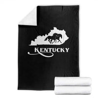 Kentucky Horse Map State Derby Day Throw Blanket