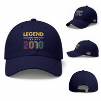 June 16th Birthday Baseball Cap Legends Since June 2010 Retro Bday