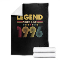 June 30th Birthday Throw Blanket Legends Since June 1996 Retro Bday