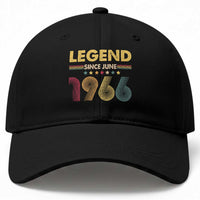 June 60th Birthday Baseball Cap Legends Since June 1966 Retro Bday