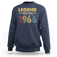 June 60th Birthday Sweatshirt Legends Since June 1966 Retro Bday