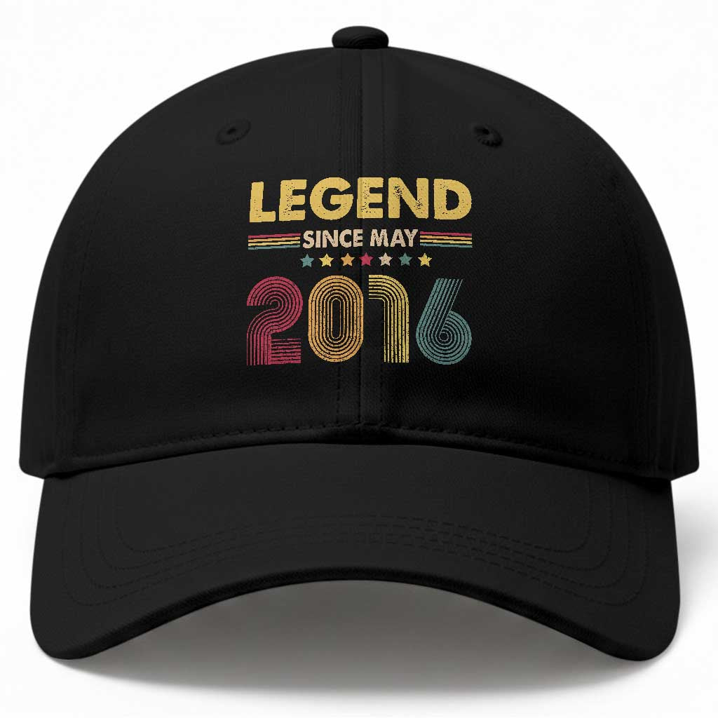 May 10th Birthday Baseball Cap Legends Since May 2016 Retro Bday