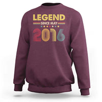 May 10th Birthday Sweatshirt Legends Since May 2016 Retro Bday