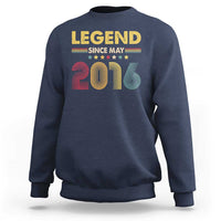 May 10th Birthday Sweatshirt Legends Since May 2016 Retro Bday