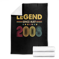 May 18th Birthday Throw Blanket Legends Since May 2008 Retro Bday